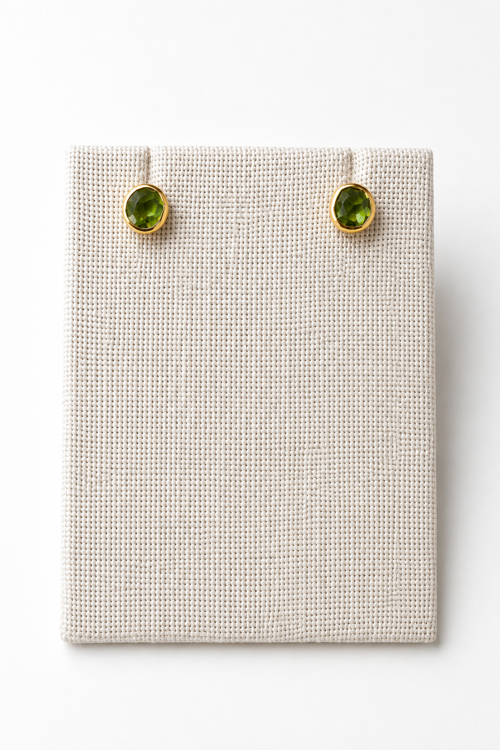 Peridot Studs in 18KG & Sterling Silver