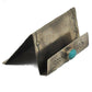 STAMPED BUSINESS CARD HOLDER W/ TURQ