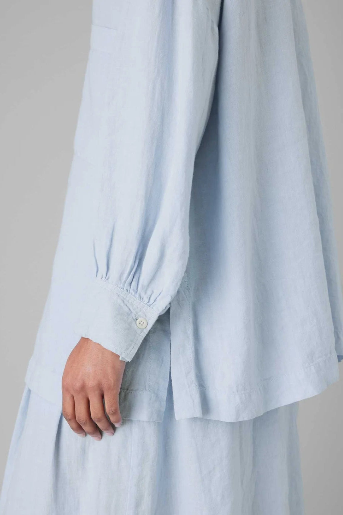 Linen Oversized Shirt, Egg Blue
