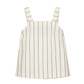 Elle Top, Greige Pinstripe