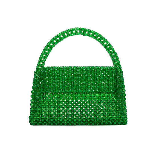 Sherry Emerald Small Beaded Bag