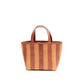 Striped Gorriti Handbag, Tan & Caramel