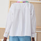 Greta Shirt, White/Marine