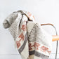 Traditional Momo Blanket, Grey & Cayenne