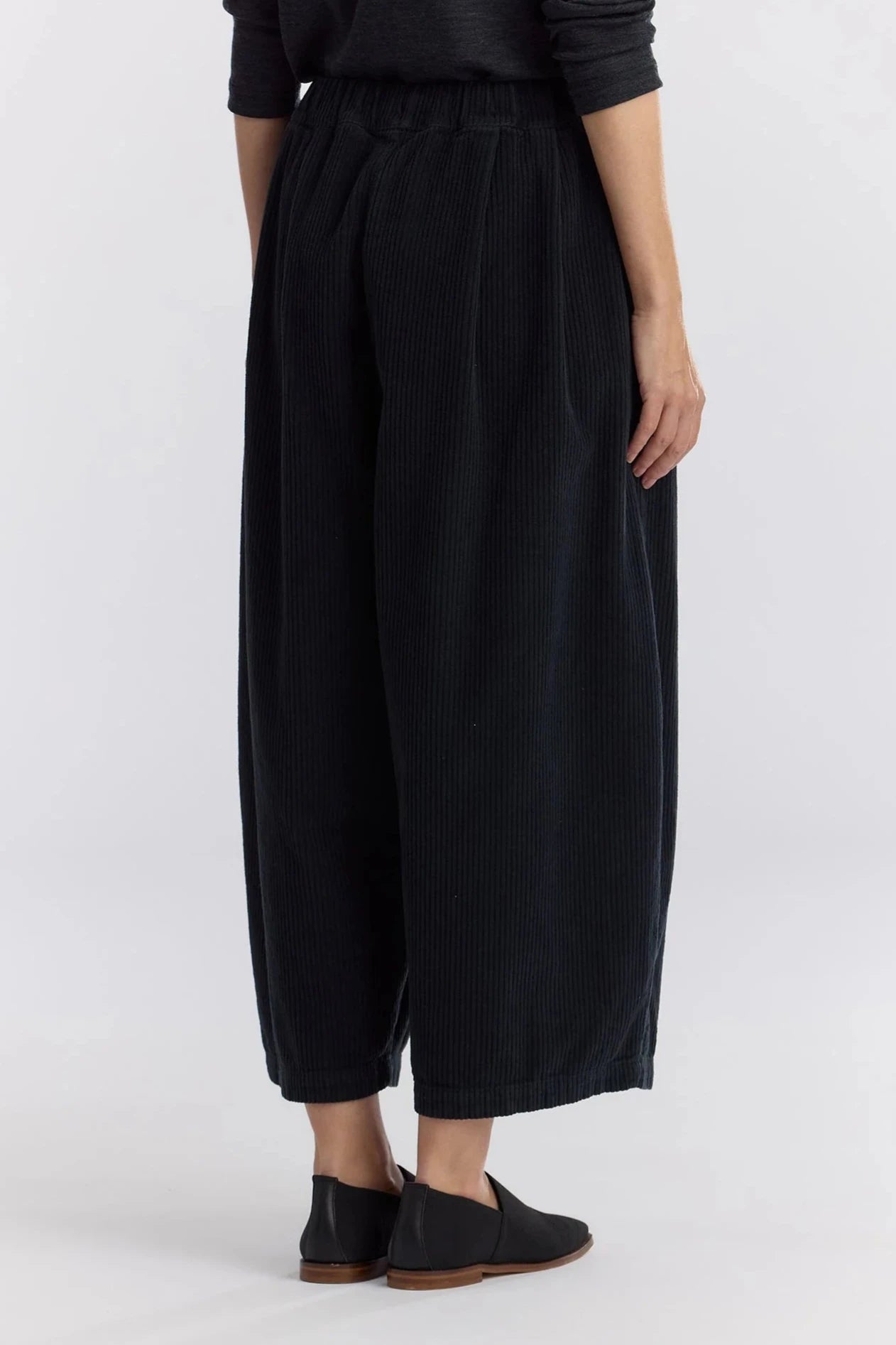 Corduroy Wide Pants, Dark Grey