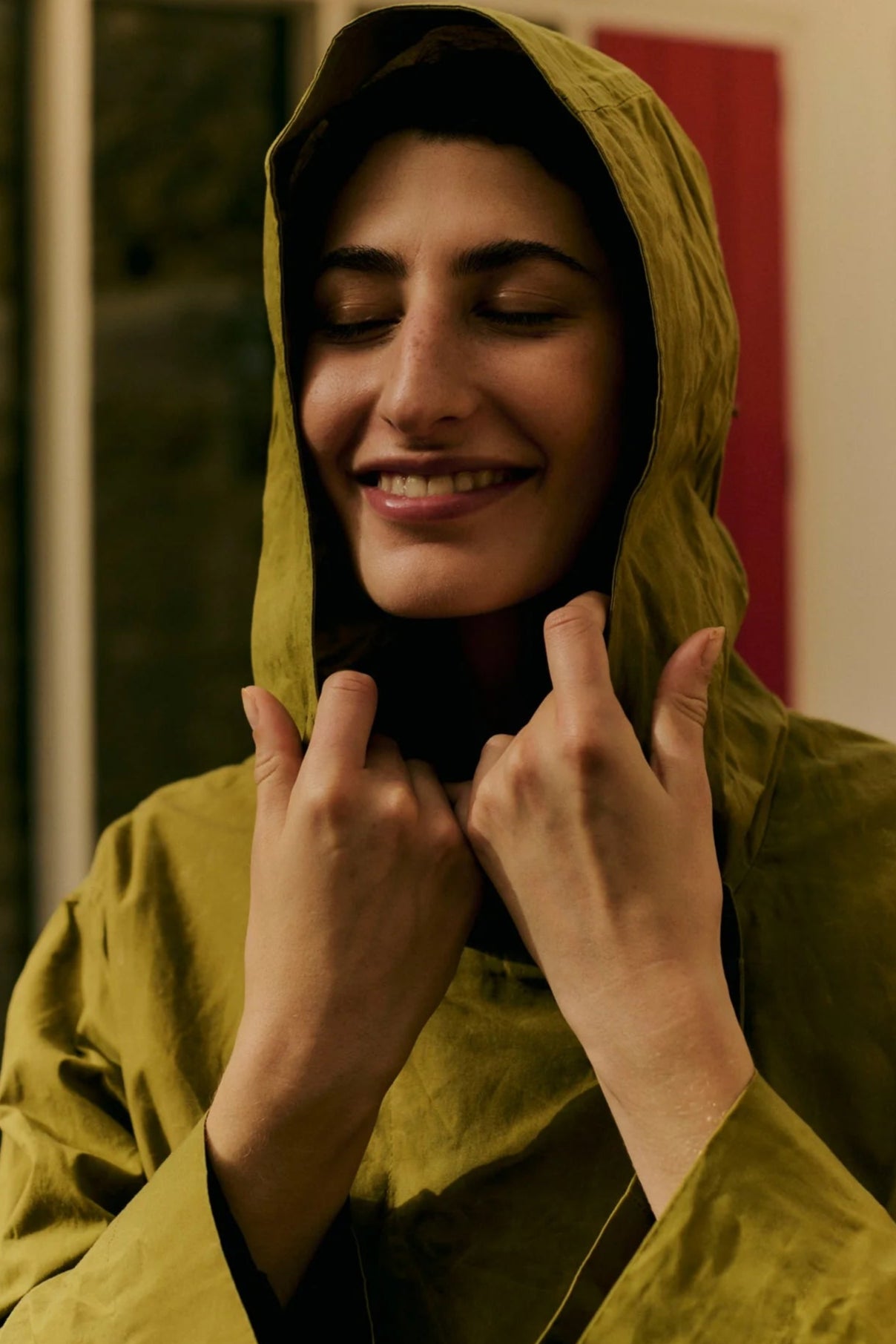 Hooded Waxed Cotton Parka, Seaweed