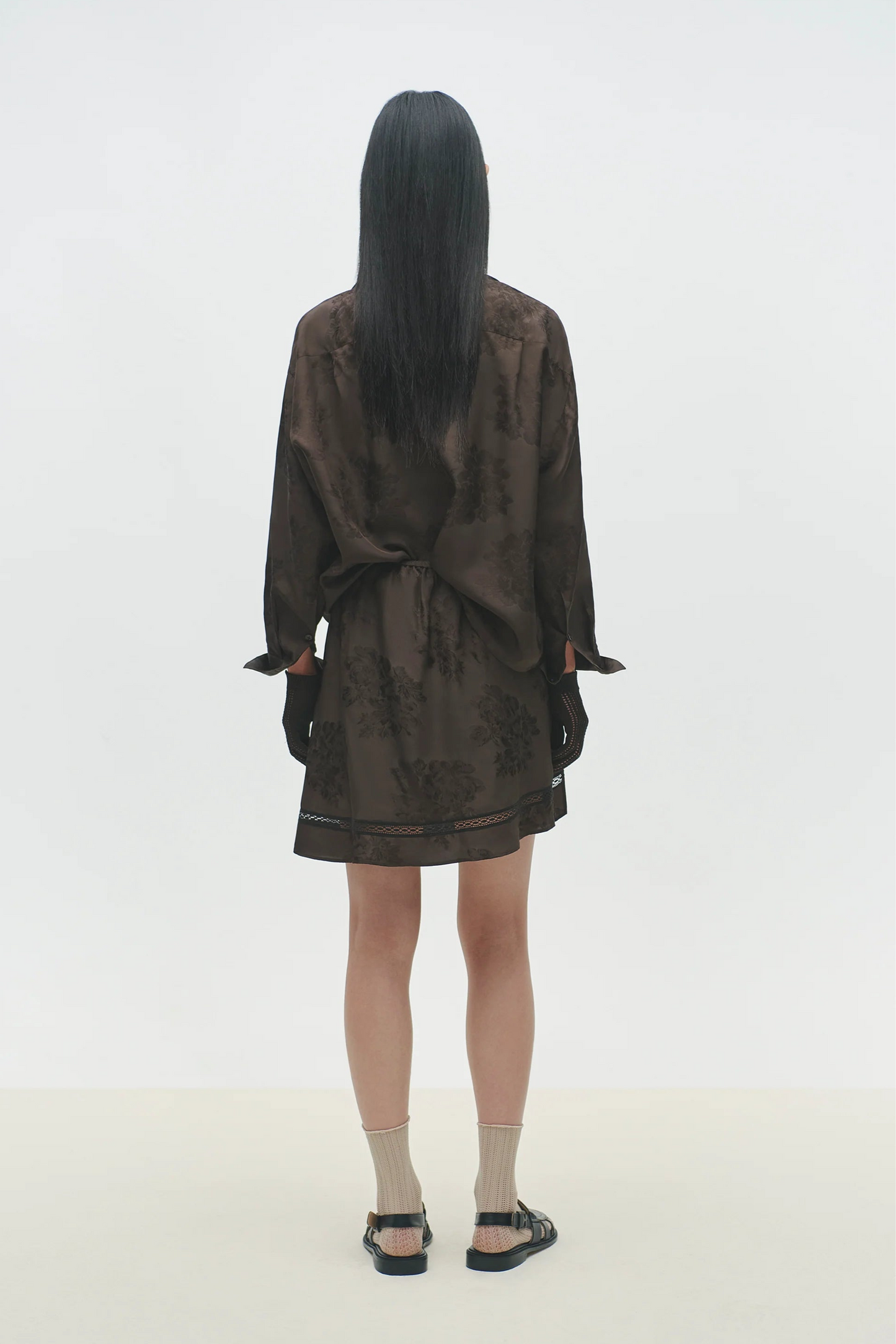 Jacquard Classic Shirt, Dark Brown