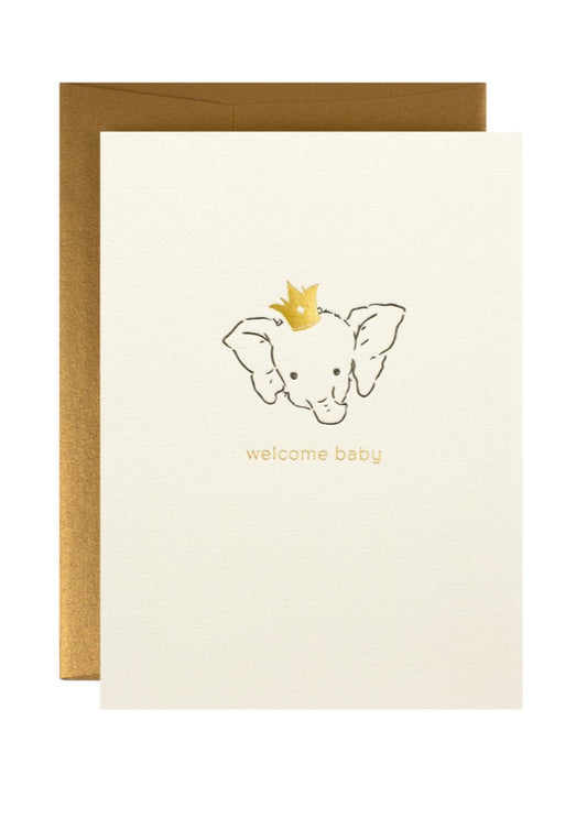 Welcome Baby Elephant Card
