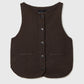 Boat-Neck Waistcoat, Brown