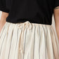 Linear Skirt, Greige Pinstripe