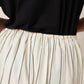 Linear Skirt, Greige Pinstripe