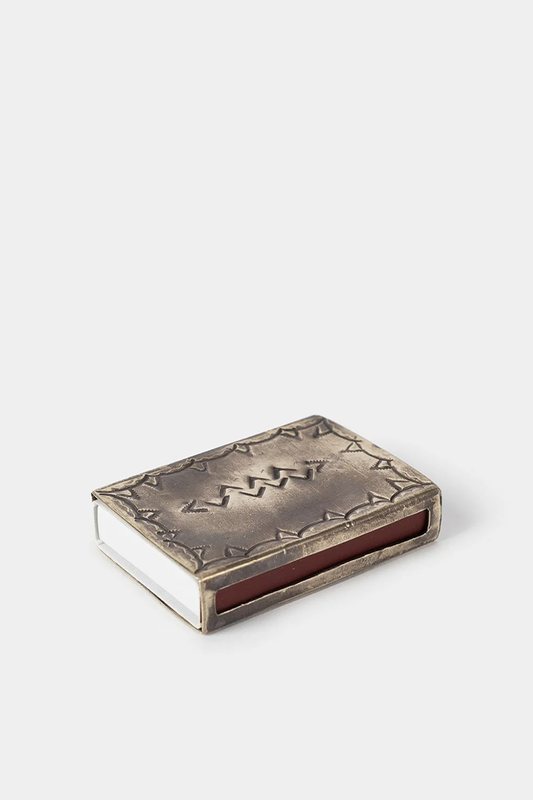 Small Silver Stamped Matchbox