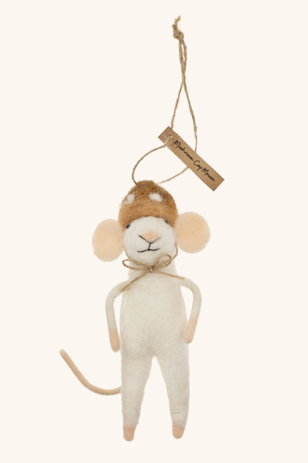 Mushroom Cap Mouse Ornament