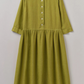 Garment Dyed Linen Shirt Dress, Olivine