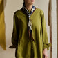 Raised Stripe Cotton Poplin Shirt, Pea Shoot