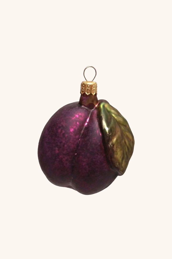 Plum Glass Ornament, Large