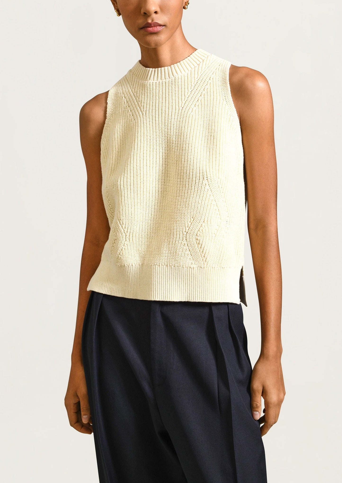 Quinn Sweater Vest, Cream