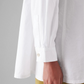 Raised Stripe Cotton Poplin Shirt, Paper White