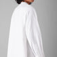 Raised Stripe Cotton Poplin Shirt, Paper White