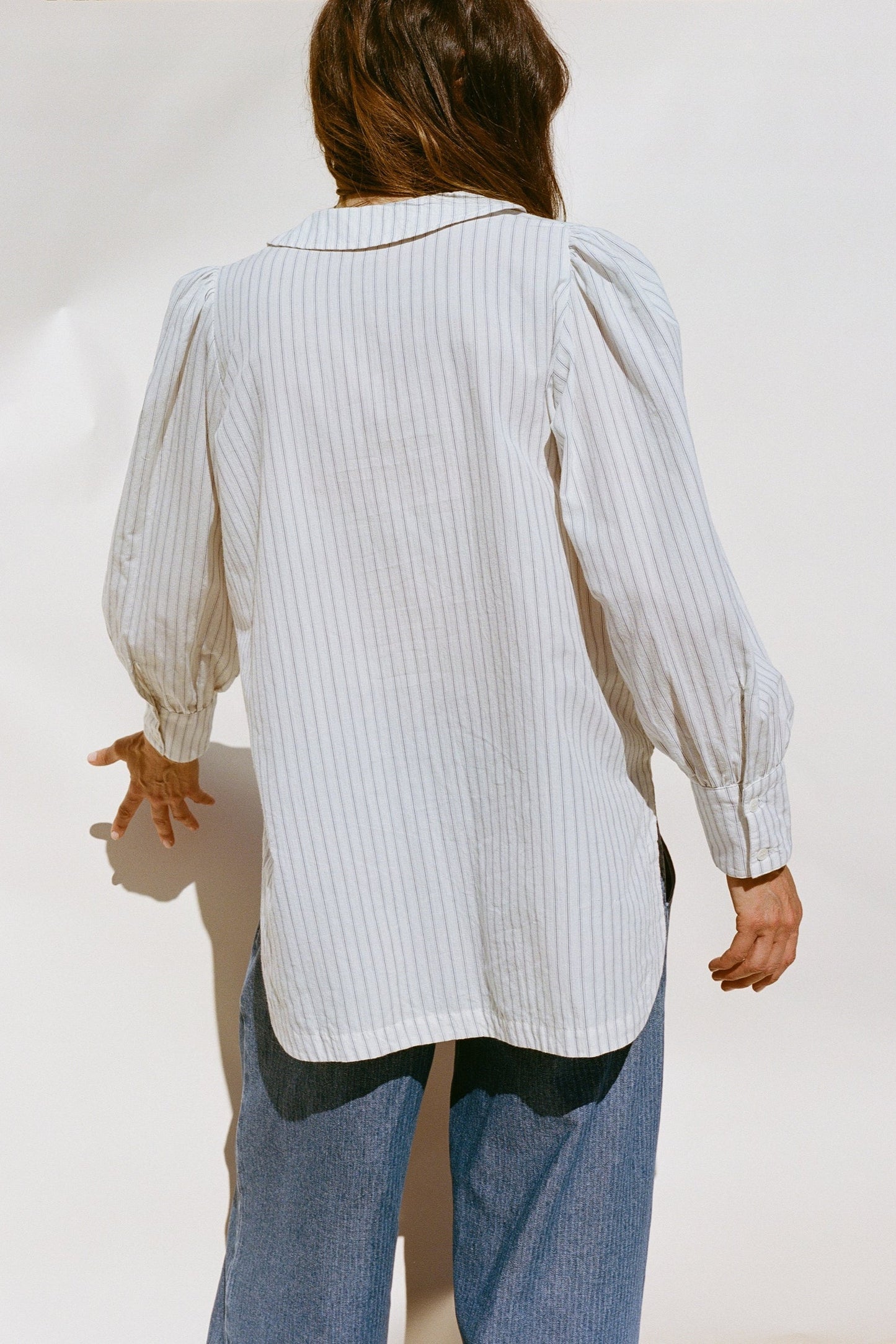 Rayne Blouse, Blue Stripe