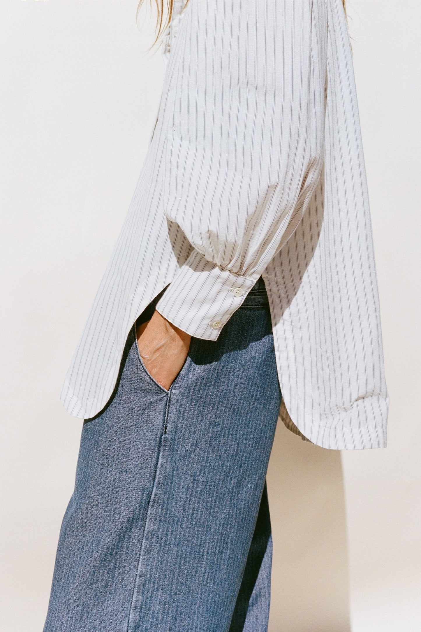 Rayne Blouse, Blue Stripe