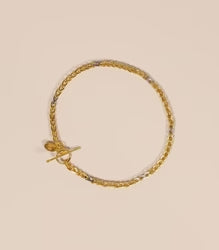 Roman Planished Chain Bracelet