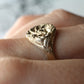 Rosette Signet in 14K Gold