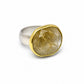 Rutilated Quartz 18KG & S/S Ring