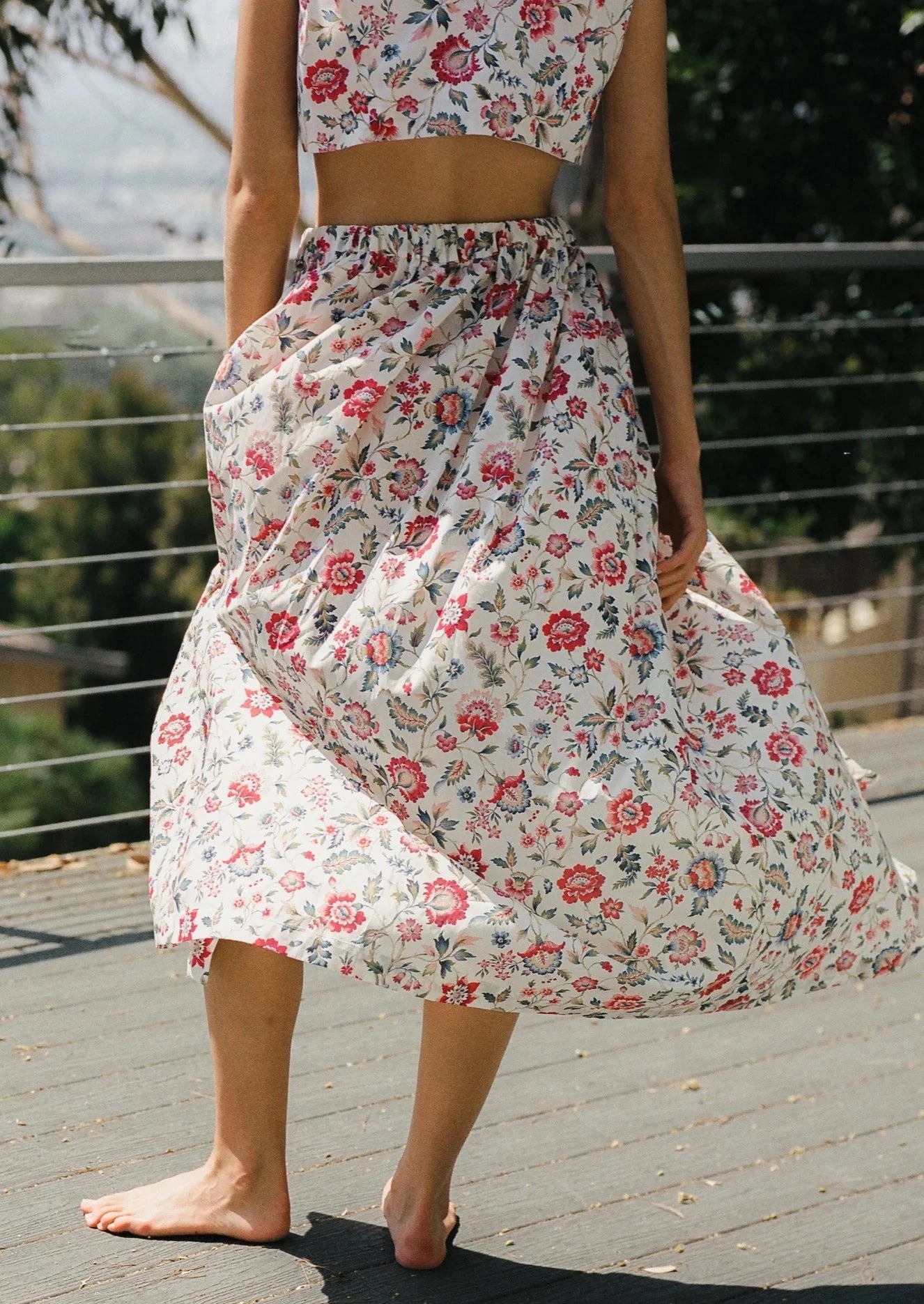 Evan Maxi Skirt, Perennial Floral