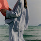 Linen Skirt, Egg Blue