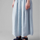 Linen Skirt, Egg Blue