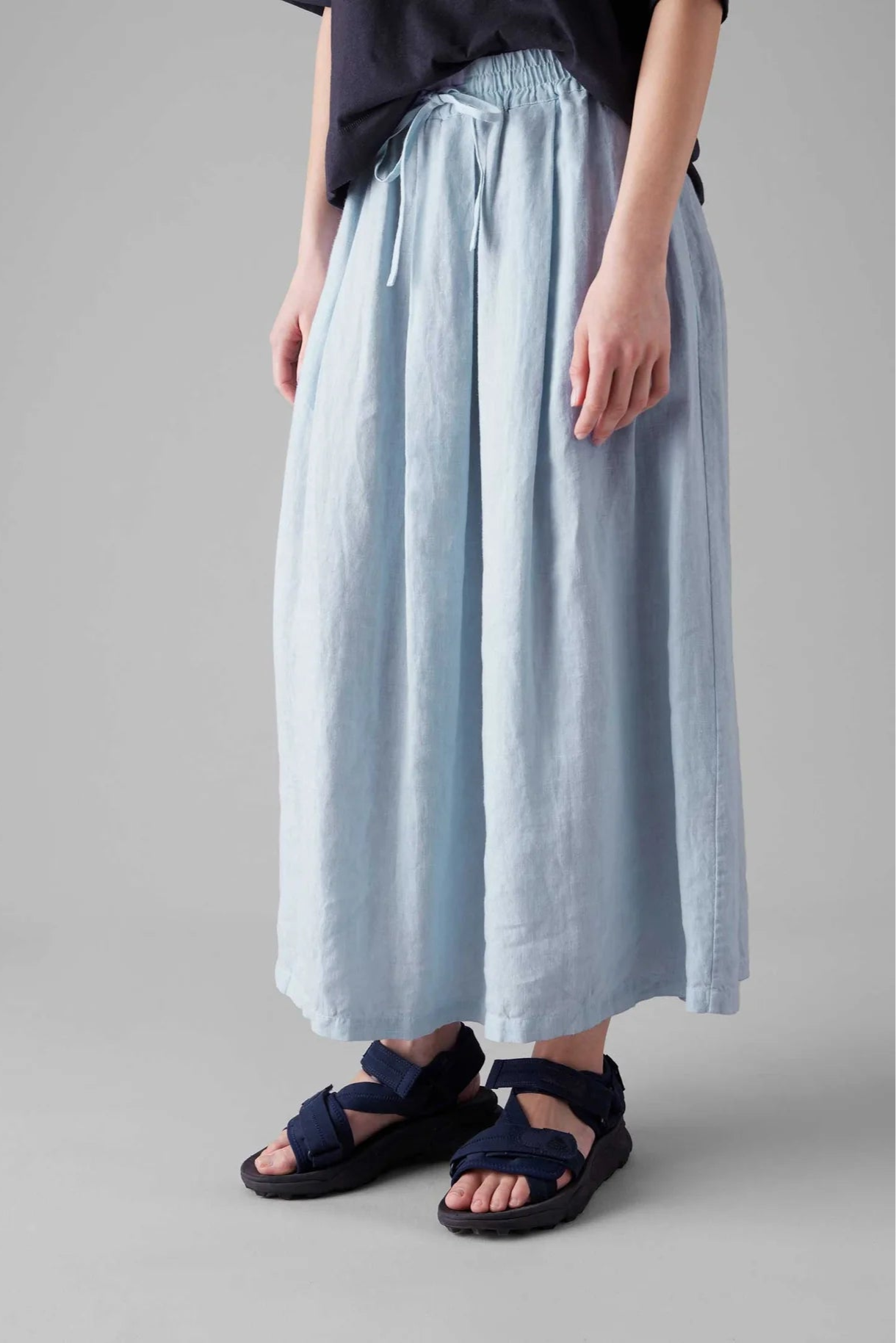 Linen Skirt, Egg Blue