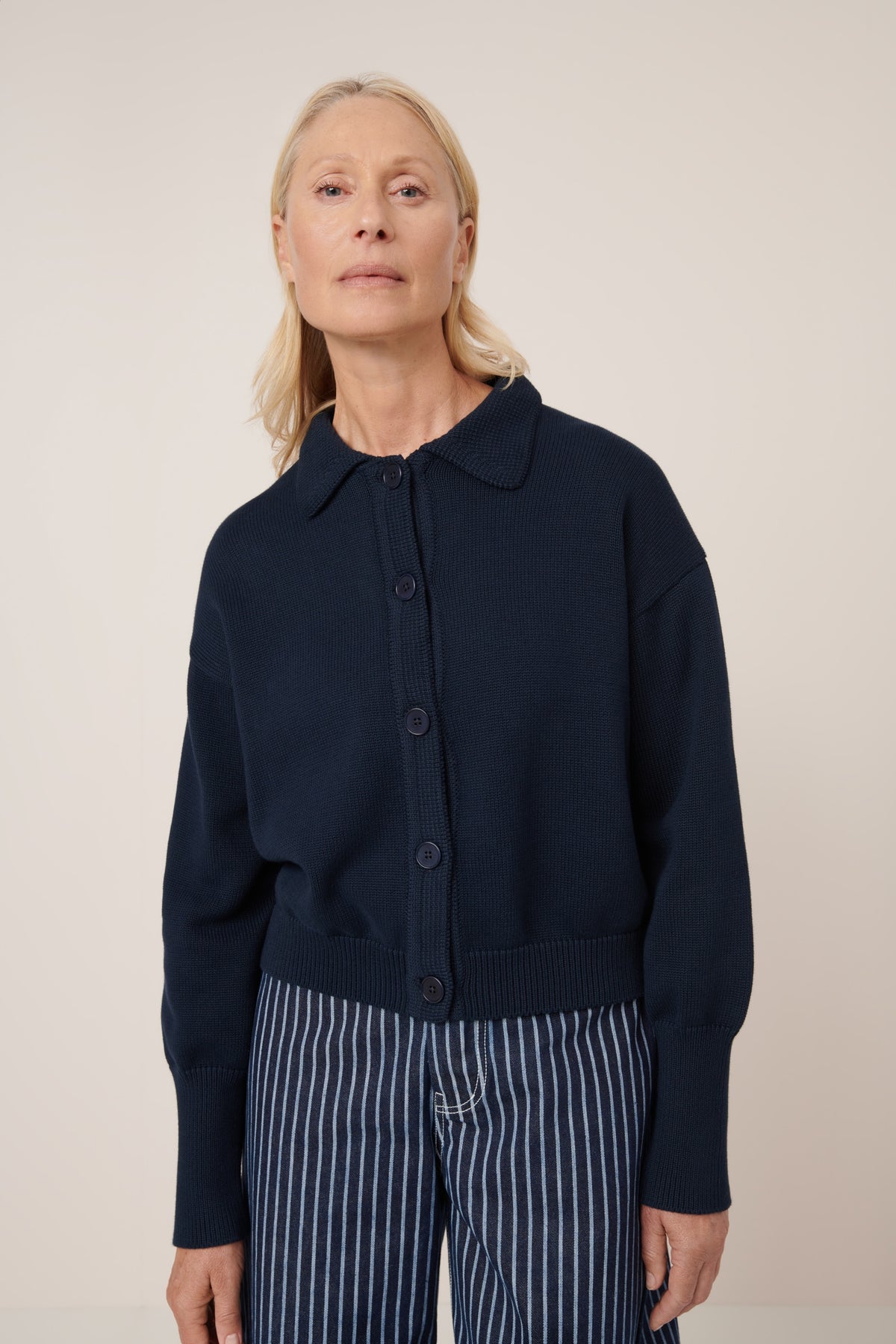 Utility Cardigan, Indigo