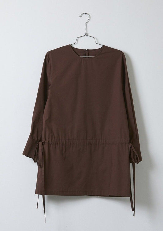 Atelier Delphine Tabitha Blouse Tunic Top Shirt Eggplant Brown Slate Oyster Organic Cotton