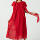 Sofie D'Hoore Strawberry Red Ruffle Dress 