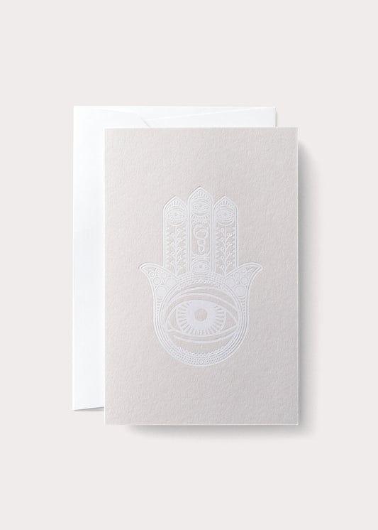 White Khamsa Card