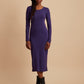 Fitted Long Sleeve Dress, Ultra Violet