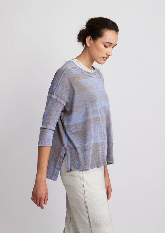 Cocoon Shirt, Taupe/Sky