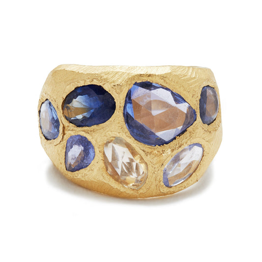 Sapphire Cocktail Ring - Blue Ombre