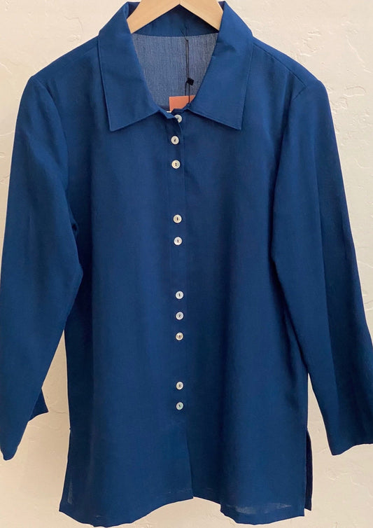 Fridaze Wrinkle-Free Linen Button Down Shirt 
