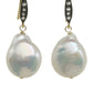 White Baroque Pearl, White Sapphires