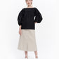 Marimekko Mukura Black Cotton Shirt Top Blouse Boat neck 