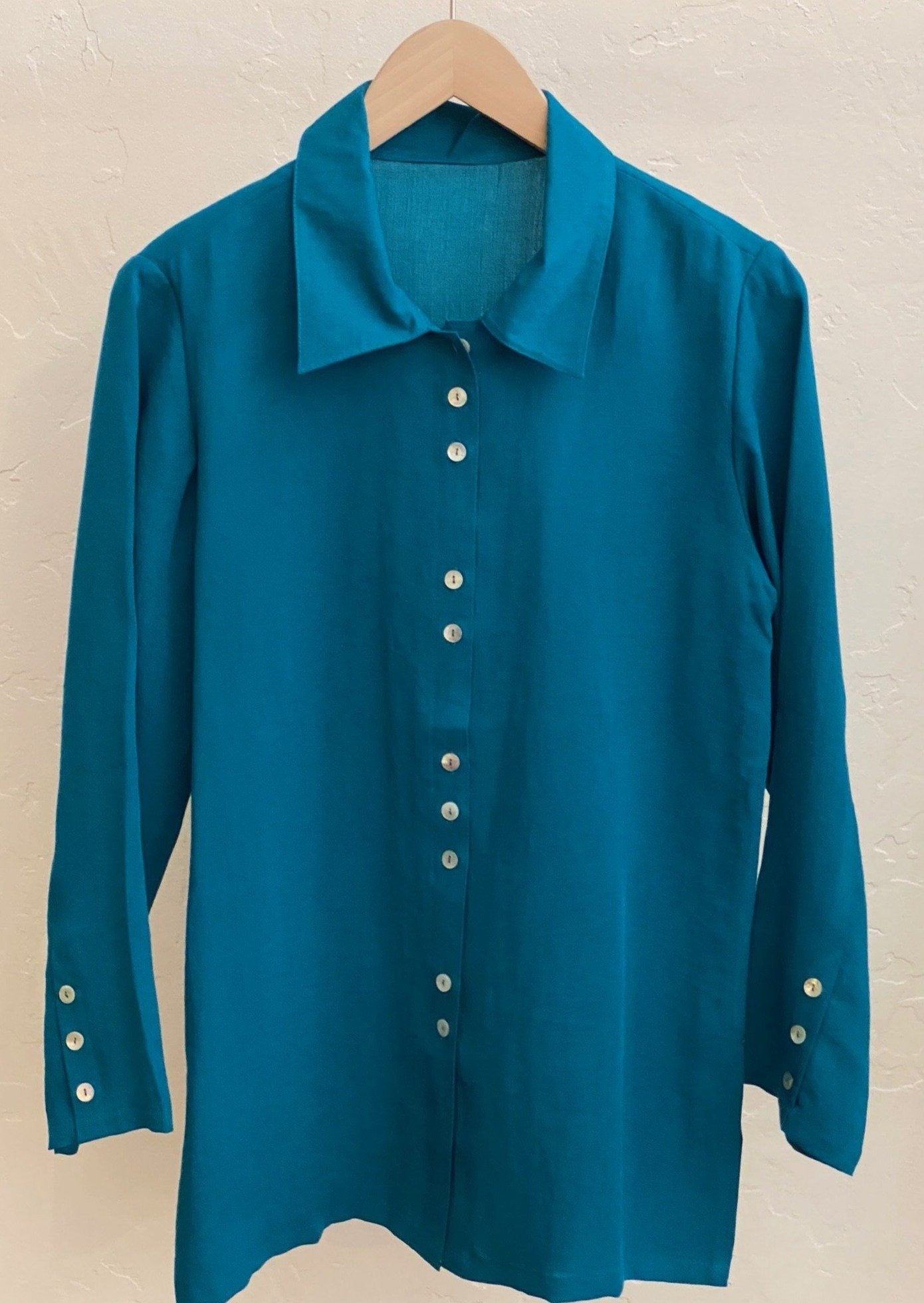 Fridaze Wrinkle-Free Linen Button Down Shirt 