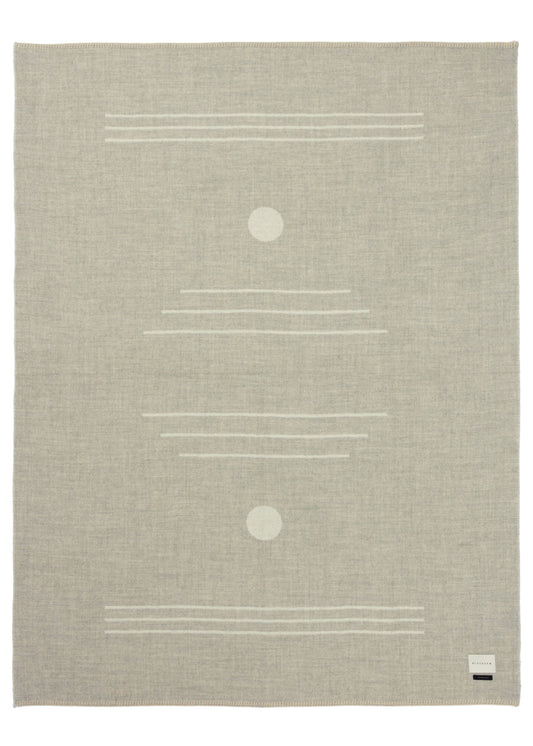 Harvest Moon Reversible Throw - Light Heather, Ivory
