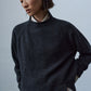 Wool & Cashmere Asymmetric Neck Sweater, Anthracite