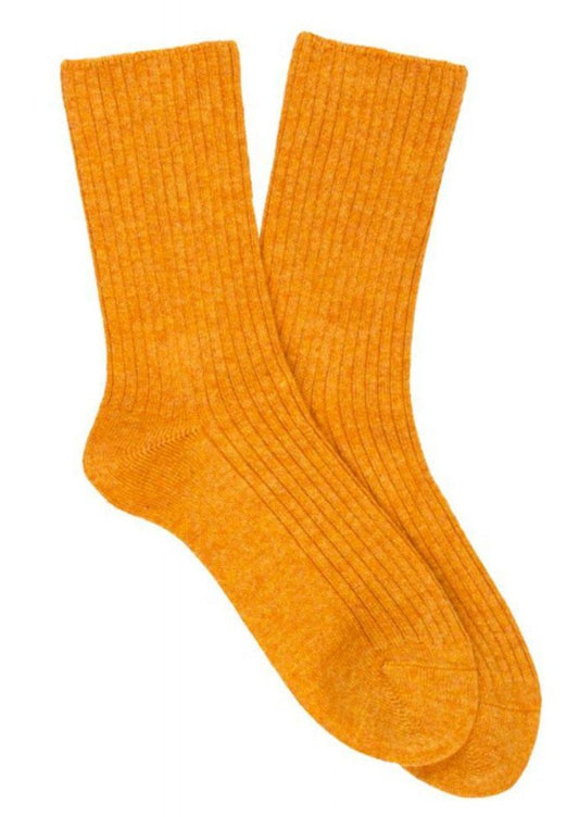 Cashmere Socks, Mustard