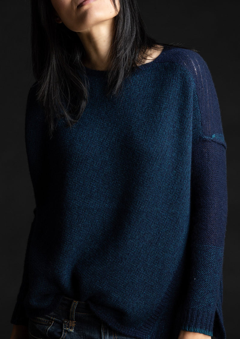 Dreamy Reversible Pullover, Navy Teal