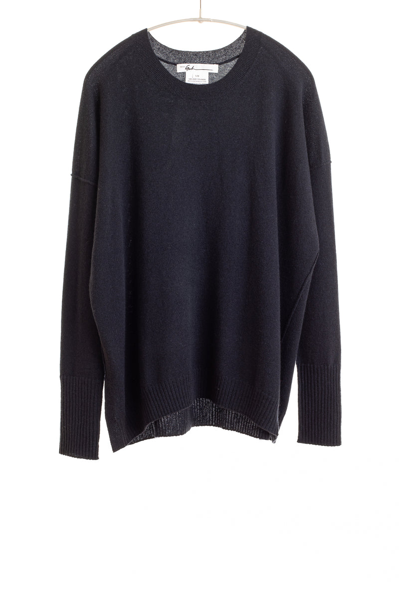 Relaxed Luxe Crew, Navy