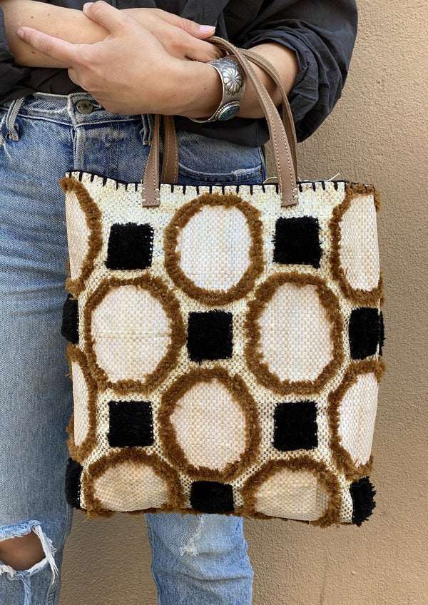 Recycled Summer Tote - browns