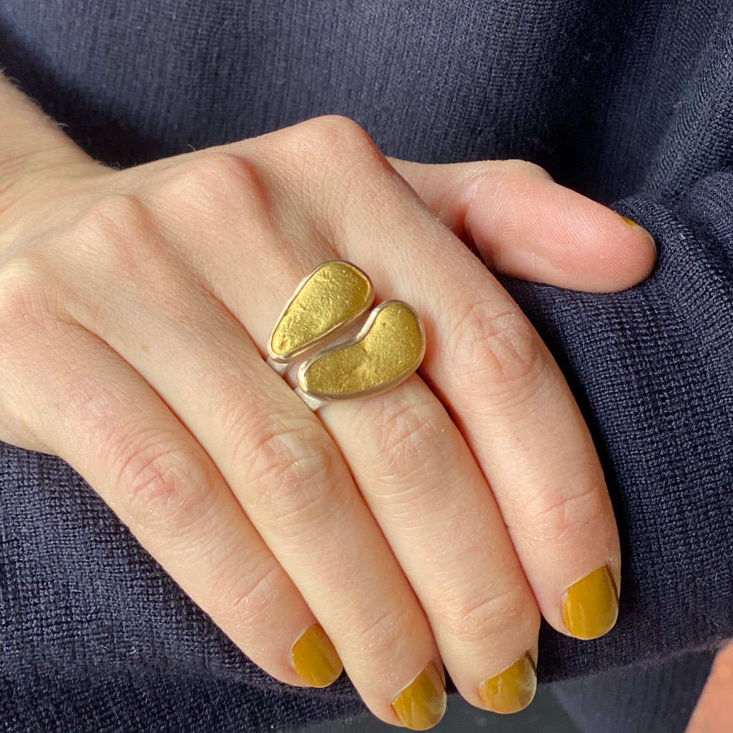 Natural Gold Nugget Ring